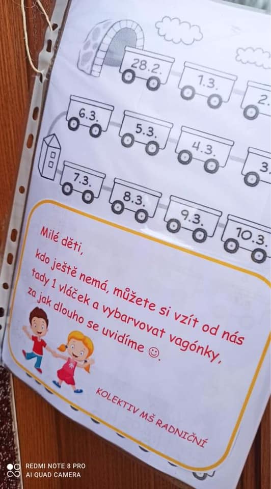 vybarvujeme vagónky a těšíme se do školky